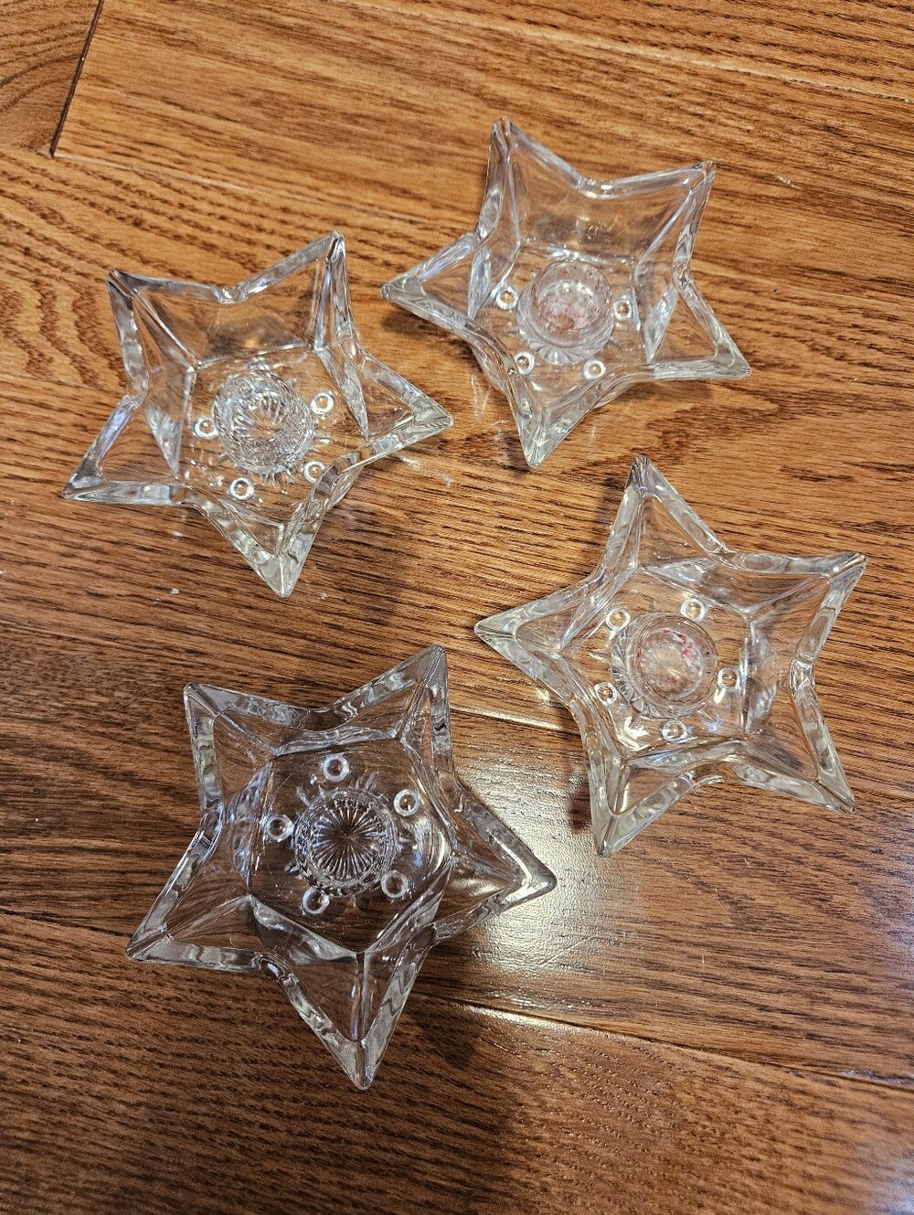 Glass Star Candle Holders